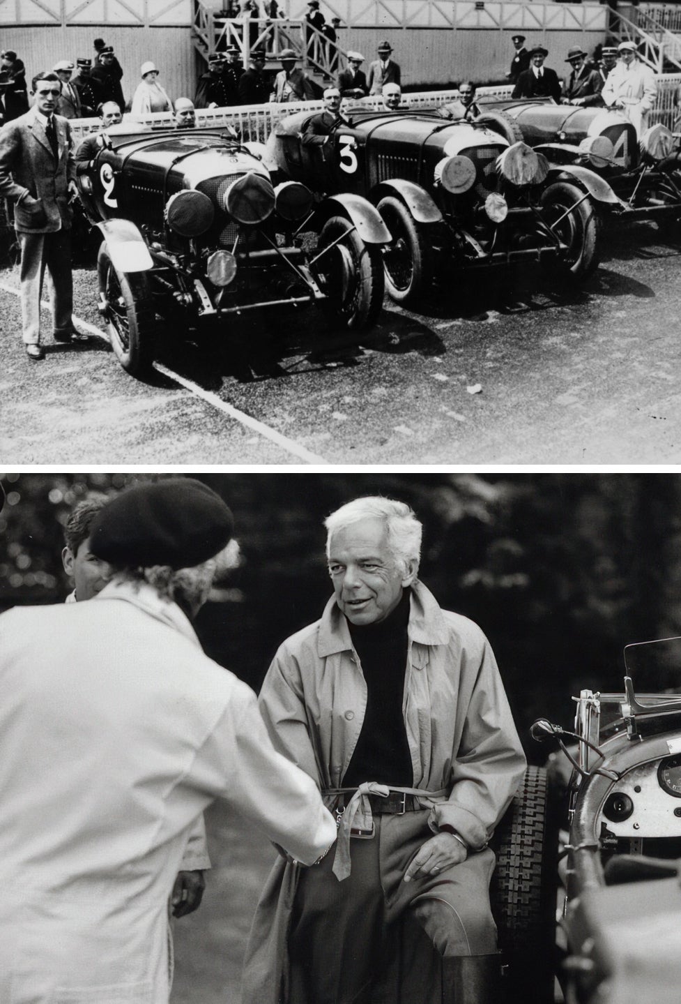 <strong>CAR & DRIVER</strong><br/><span>Several members of the Bentley Boys (top) and their Blowers in Mayfair, where they threw some of London&rsquo;s most famous parties of the time.</span><br/><span>Ralph Lauren and his Bentley Blower.</span><br/>