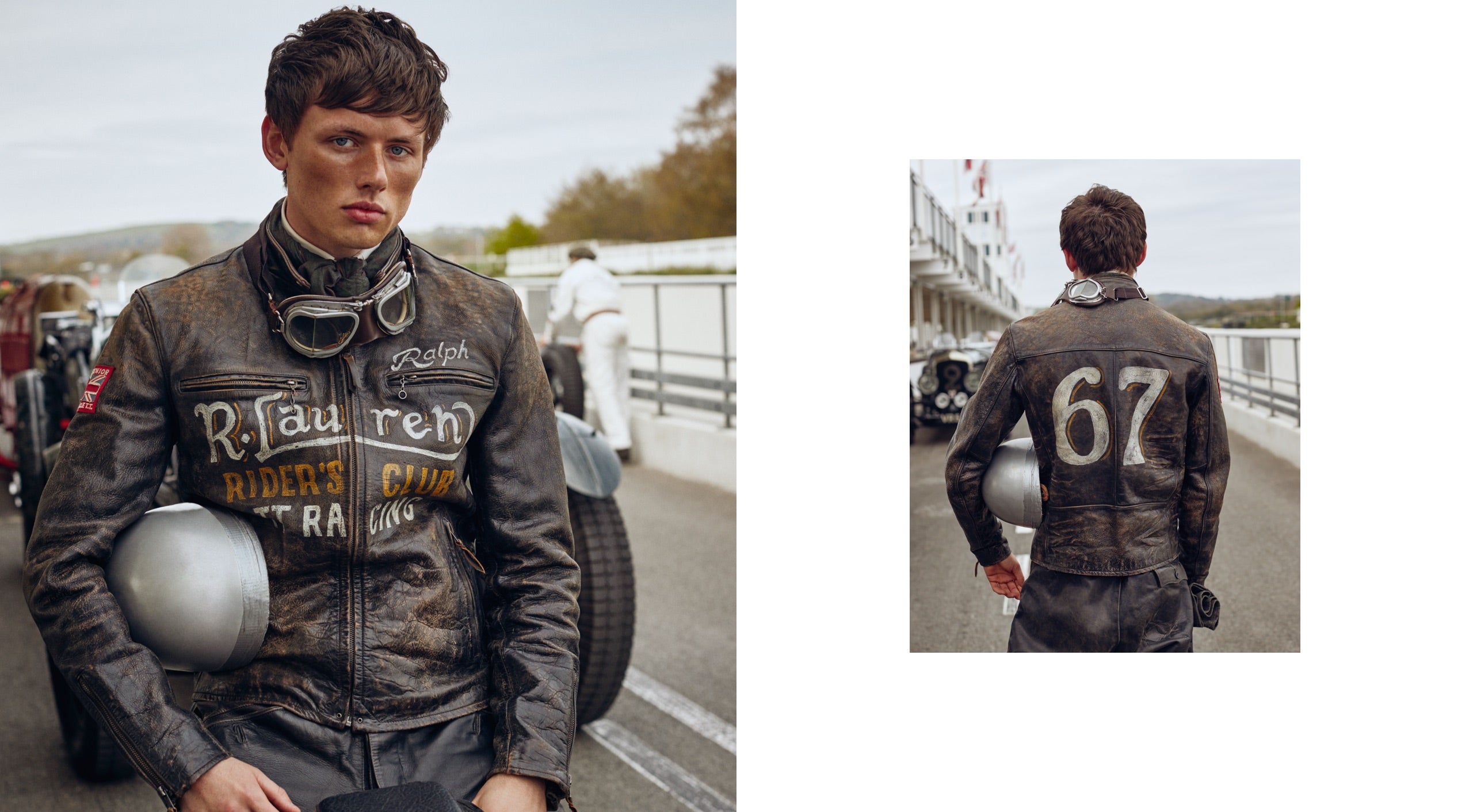 <strong>ON LOCATION</strong><br/><span>This season of Polo Originals, inspired by the golden era of Grand Prix car racing, was photographed at the Goodwood Motor Circuit, which is located in West Sussex, on the 12,000-acre Goodwood Estate. The Circuit has since become known for hosting a number of prestigious motorsport events, including the famous Festival of Speed and Revival.</span> <br/><rlmag_link href="https://www.ralphlauren.se/sv/search?cgid=brands-prl-tough-and-refined-cg"><button class="shop-collection">Shop the Story</button></rlmag_link>