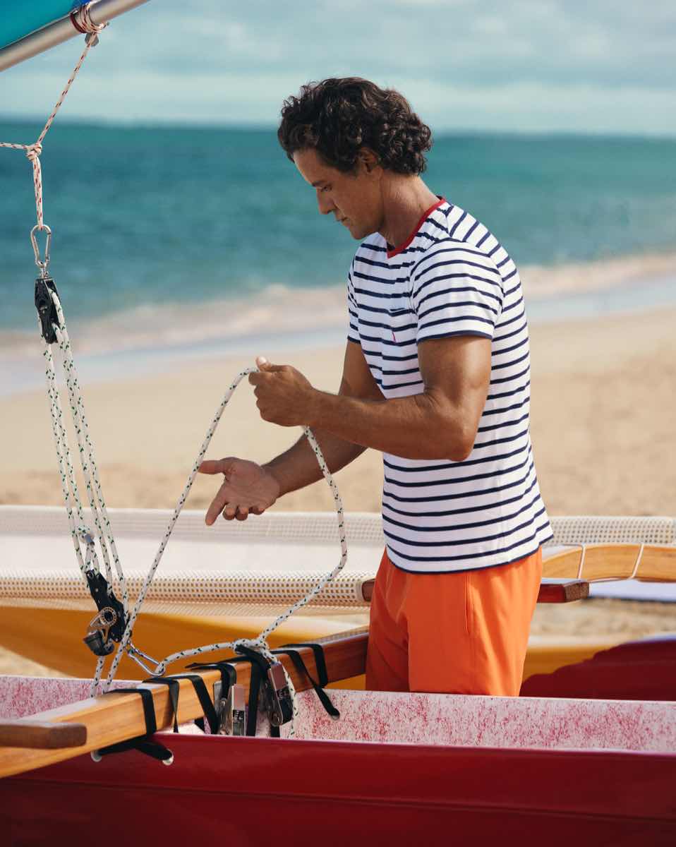 Custom Slim Fit Striped Crewneck T-Shirt