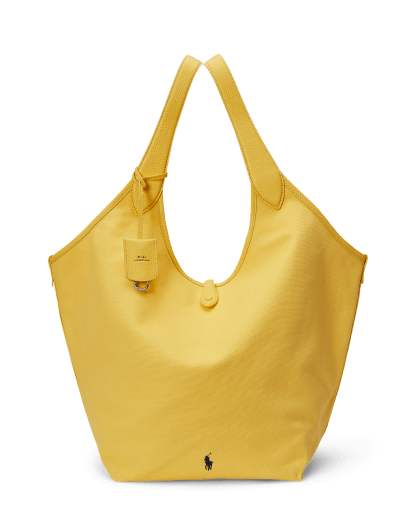 Polo Play stor tote-väska i canvas/läder