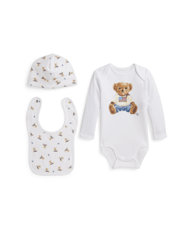 Polo Bear 3-delat presentset i bomull