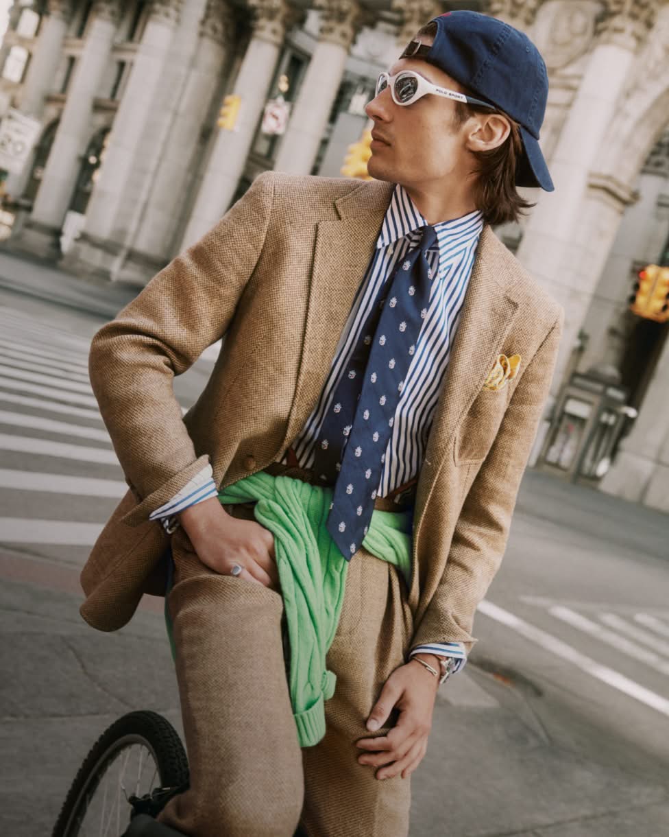 Polo kavaj i Summer Tweed Tailored Fit