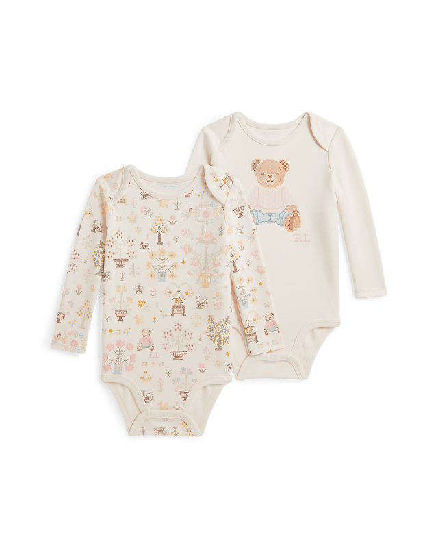 Polo Bear bomullsbody i 2-pack